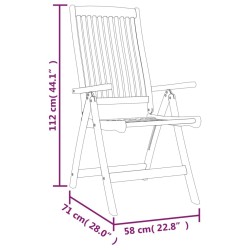 Chaises de jardin pliables lot de 6 Bois d'eucalyptus massif 557898557898