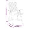 Chaises de jardin pliables lot de 6 Bois d'eucalyptus massif 557898557898