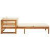 Chaises longues et coussins blanc crème lot de 2 bois d'acacia 557900557900