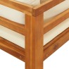 Chaises longues et coussins blanc crème lot de 2 bois d'acacia 557900557900