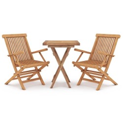Ensemble à manger de jardin 3 pcs Bois de teck massif 557901557901