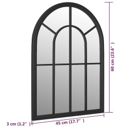 Miroir Noir 60x45 cm Fer pour utilisation à l'intérieur 557902557902