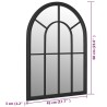 Miroir Noir 60x45 cm Fer pour utilisation à l'intérieur 557902557902