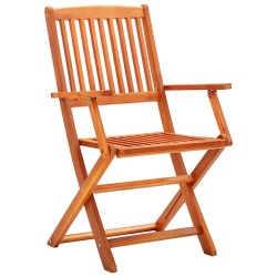 Ensemble à manger d'extérieur pliable 5 pcs Bois d'eucalyptus 557908557908