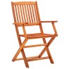 Ensemble à manger d'extérieur pliable 5 pcs Bois d'eucalyptus 557908557908
