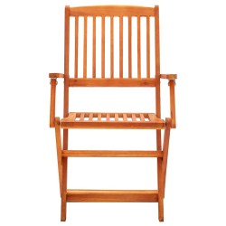 Ensemble à manger d'extérieur pliable 5 pcs Bois d'eucalyptus 557908557908