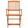 Ensemble à manger d'extérieur pliable 5 pcs Bois d'eucalyptus 557908557908