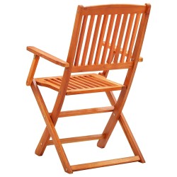 Ensemble à manger d'extérieur pliable 5 pcs Bois d'eucalyptus 557908557908