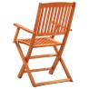 Ensemble à manger d'extérieur pliable 5 pcs Bois d'eucalyptus 557908557908
