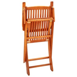 Ensemble à manger d'extérieur pliable 5 pcs Bois d'eucalyptus 557908557908