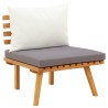Salon de jardin 6 pcs avec coussins Bois d'acacia solide 557918557918