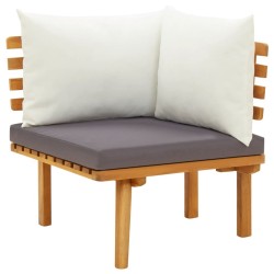 Salon de jardin 6 pcs avec coussins Bois d'acacia solide 557918557918