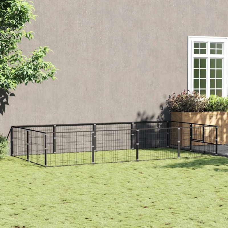 Chenil Noir 8 m² Acier 557933557933