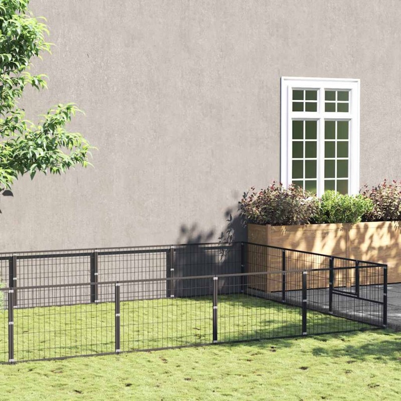 Chenil Noir 21 m² Acier 557936557936