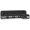 Salon de jardin 5 pcs avec coussins Bois de pin massif 557953557953