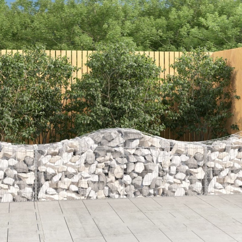 Paniers à gabions arqués 7 pcs 200x50x60/80 cm Fer galvanisé 557954557954