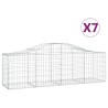 Paniers à gabions arqués 7 pcs 200x50x60/80 cm Fer galvanisé 557954557954