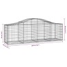 Paniers à gabions arqués 7 pcs 200x50x60/80 cm Fer galvanisé 557954557954