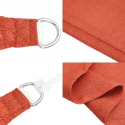 Voile d'ombrage 160 g/m² Terre cuite 5x5 m PEHD 557958557958