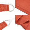Voile d'ombrage 160 g/m² Terre cuite 5x5 m PEHD 557958557958