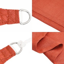 Voile d'ombrage 160 g/m² carré terre cuite 3,6x3,6 m PEHD 557979557979