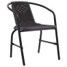 Chaises de jardin lot de 8 Rotin plastique et acier 110 kg 557983557983