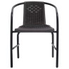 Chaises de jardin lot de 8 Rotin plastique et acier 110 kg 557983557983