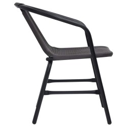 Chaises de jardin lot de 8 Rotin plastique et acier 110 kg 557983557983