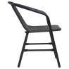 Chaises de jardin lot de 4 Rotin plastique et acier 110 kg 557984557984