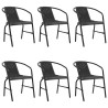 Chaises de jardin lot de 6 Rotin plastique et acier 110 kg 557994557994
