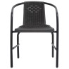 Chaises de jardin lot de 6 Rotin plastique et acier 110 kg 557994557994