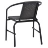 Chaises de jardin lot de 6 Rotin plastique et acier 110 kg 557994557994