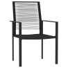Ensemble à manger de jardin 5 pcs Noir 558023558023