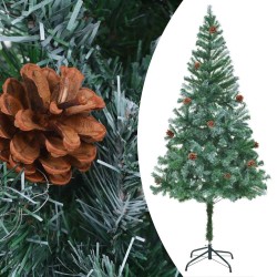 Arbre de Noël artificiel pré-éclairé/boules pommes de pin 180cm 558024558024