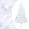 Arbre de Noël artificiel pré-éclairé et boules blanc 150 cm PVC 558033558033