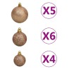 Arbre de Noël artificiel pré-éclairé et boules blanc 150 cm PVC 558033558033