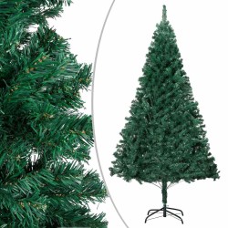 Arbre de Noël artificiel pré-éclairé et boules vert 120 cm PVC 558035558035