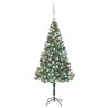 Arbre de Noël artificiel pré-éclairé/boules pommes de pin 180cm 558037558037