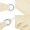 Voile d'ombrage 160 g/m² Crème 3x3x4,2 m PEHD 558058558058