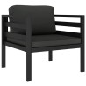 Salon de jardin 3 pcs avec coussins Aluminium Anthracite 558067558067