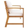 Banc de jardin avec coussin crème 120 cm Bois solide d'acacia 558073558073