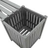 Banc de jardin avec 2 jardinières 150 cm bois d'acacia gris 558075558075