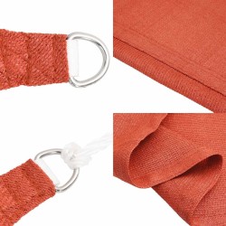 Voile d'ombrage 160 g/m² triangulaire terre cuite 4x5x5 m PEHD 558084558084