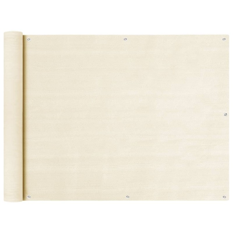 Écran de balcon Crème 90x600 cm PEHD 558088558088