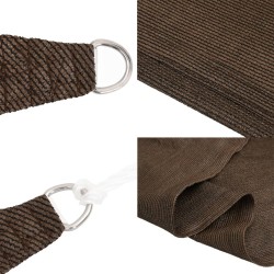 Voile d'ombrage 160 g/m² Marron 2x2 m PEHD 558092558092