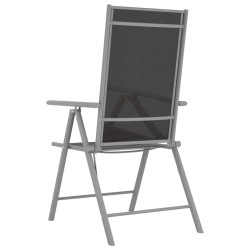 Chaises de jardin pliables lot de 4 Textilène Noir 558098558098