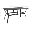 Table de jardin Anthracite 140x80x72 cm Acier 558103558103