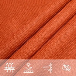 Voile d'ombrage 160 g/m² rectangulaire orange 6x8 m PEHD 558121558121