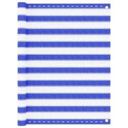 Écran de balcon Bleu et blanc 120x500 cm PEHD 558125558125