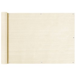 Écran de balcon Crème 75x400 cm PEHD  558155558155